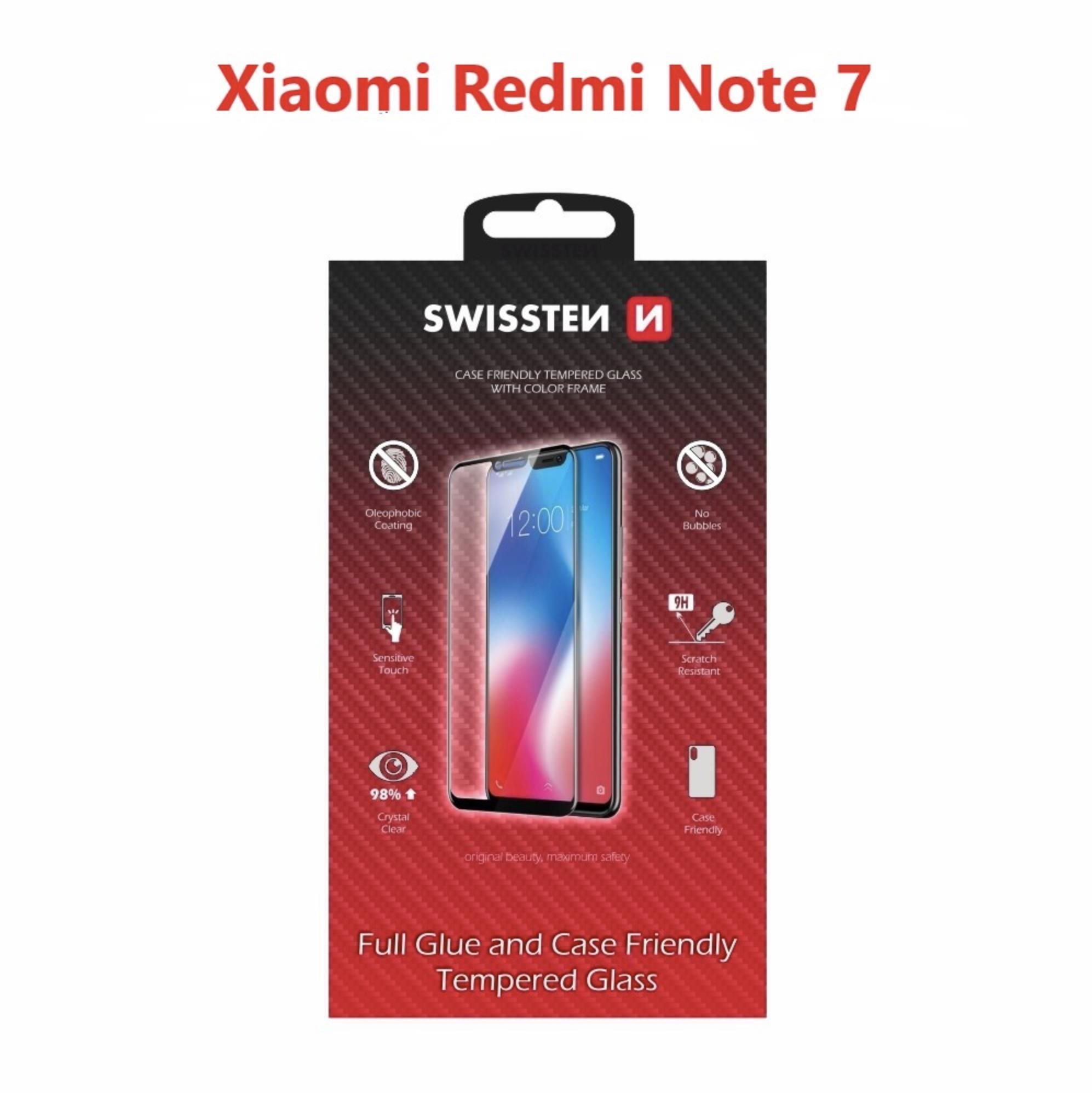 Swissten Case Friendly Xiaomi Redmi Note 7 üvegfólia - fekete