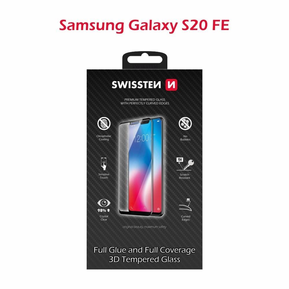 Swissten Full Glue Samsung Galaxy S20 FE 3D üvegfólia - fekete