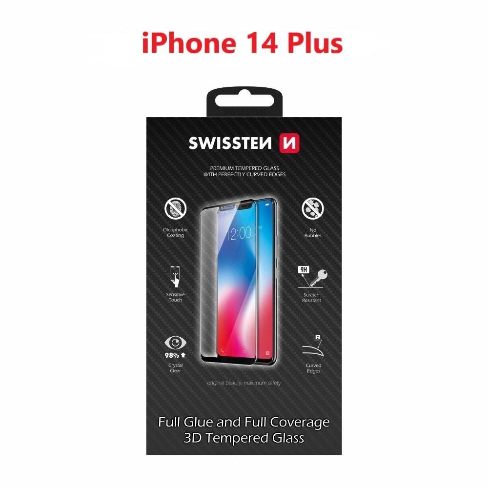 Swissten Full Glue Apple iPhone 14 Plus 3D üvegfólia - fekete