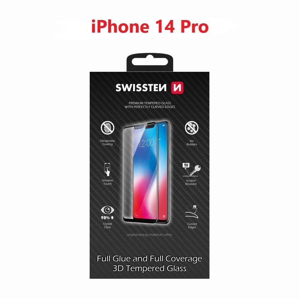 Swissten Full Glue Apple iPhone 14 Pro 3D üvegfólia - fekete