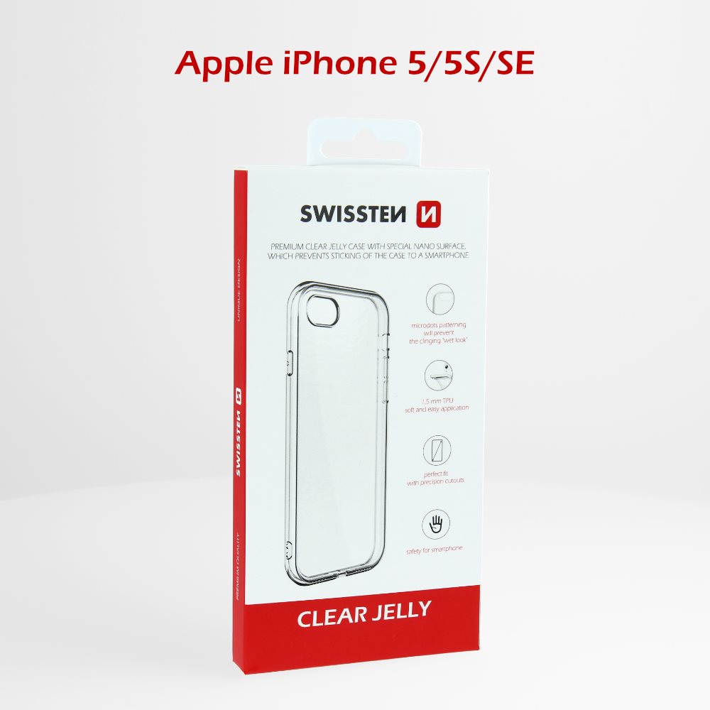 Swissten Clear Jelly Apple iPhone 5/5S/SE tok