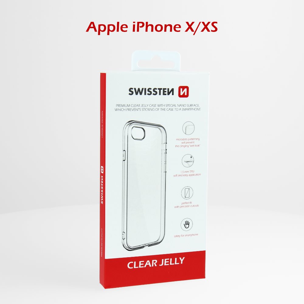 Swissten Clear Jelly Apple iPhone X / XS készülékhez