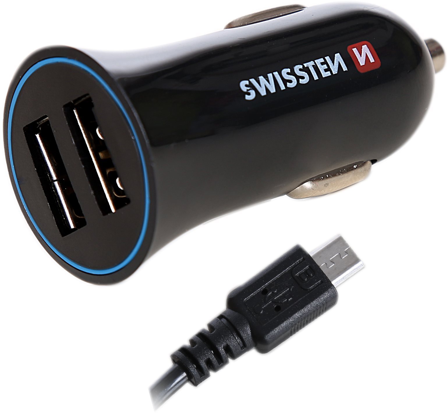 Swissten adapter 2,4 A + 1,5 m-es micro USB kábel