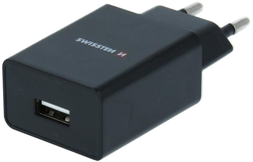 Swissten Smart IC 1 x USB 1A power töltőfej + 1,2m USB to microUSB kábel - fekete