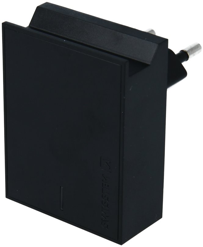 Swissten USB-C SMART IC 2 x USB töltőfej - 3A, fekete