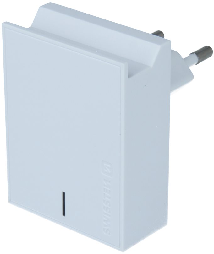 Swissten USB-C SMART IC 2xUSB töltőfej - 3A, fehér