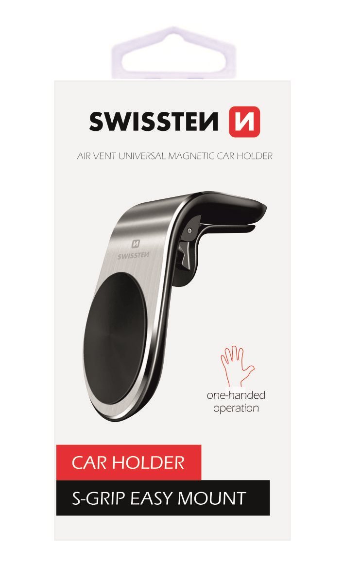 Swissten EASY MOUNT telefontartó szellőzőrácsba, fekete
