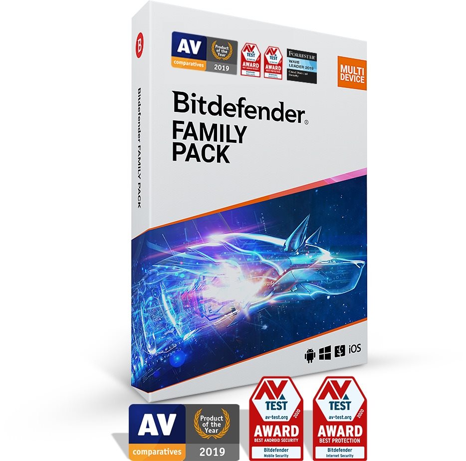 A Bitdefender Family Pack csomag 15 eszközre 1 hónapig (elektronikus licenc)