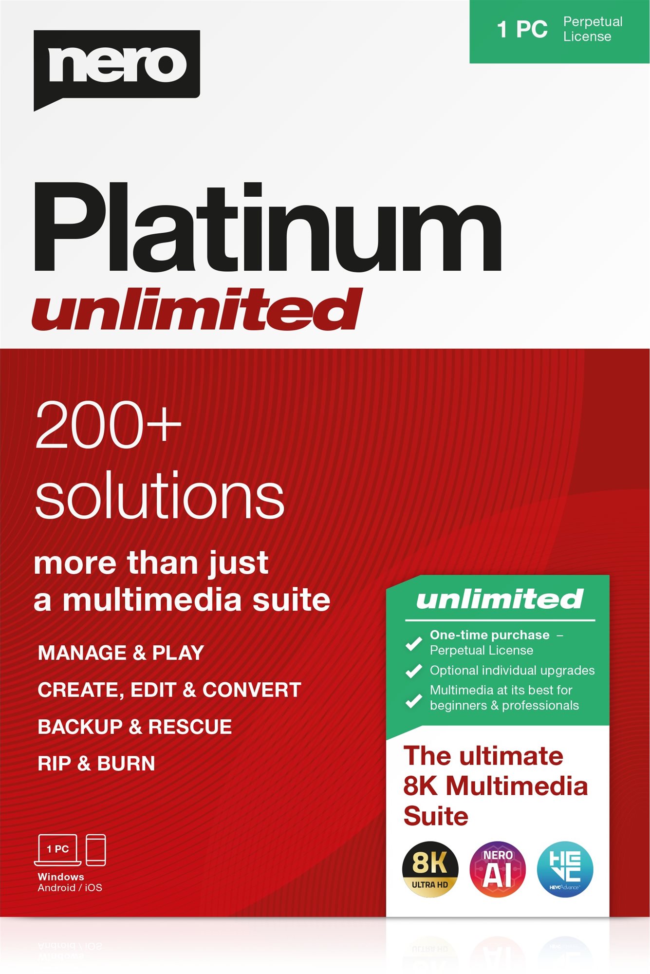 Nero Platinum Unlimited 7-in-1 CZ (elektronikus licenc)