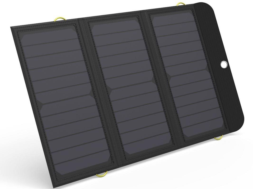 Solární panel Sandberg Solar Charger 21W 2xUSB+USB-C, solární nabíječka, černá