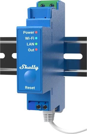 Shelly Pro 1, DIN sínes kapcsolómodul, WiFi, LAN