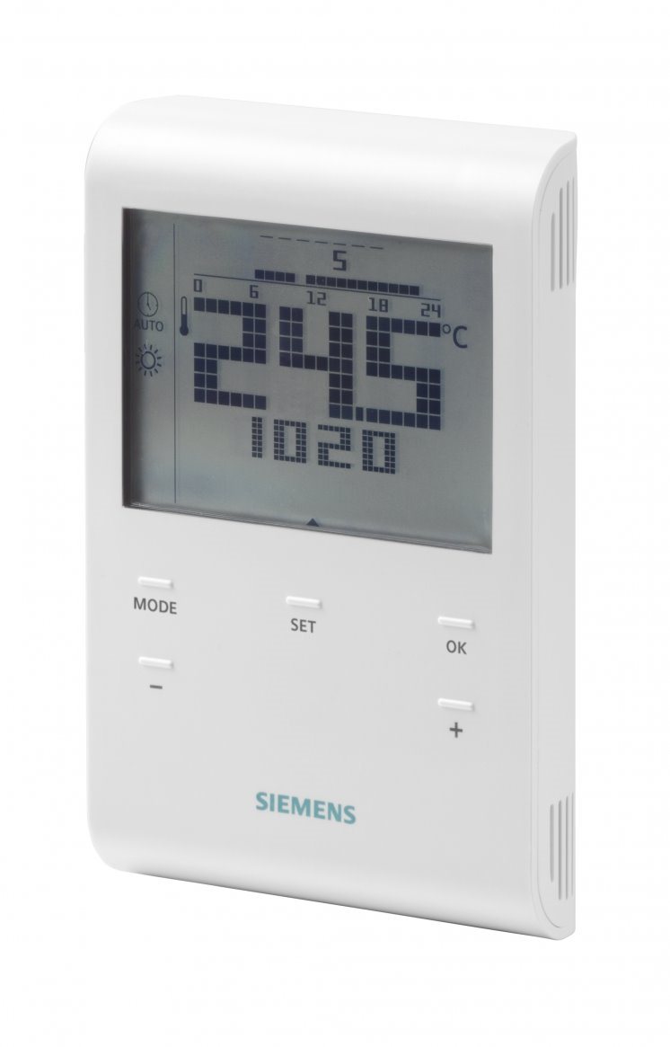 Siemens RDE100.1 Programozható digitális helyiségtermosztát, vezetékes