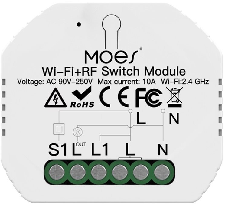 MOES Hidden wifi smart switch 1 gang