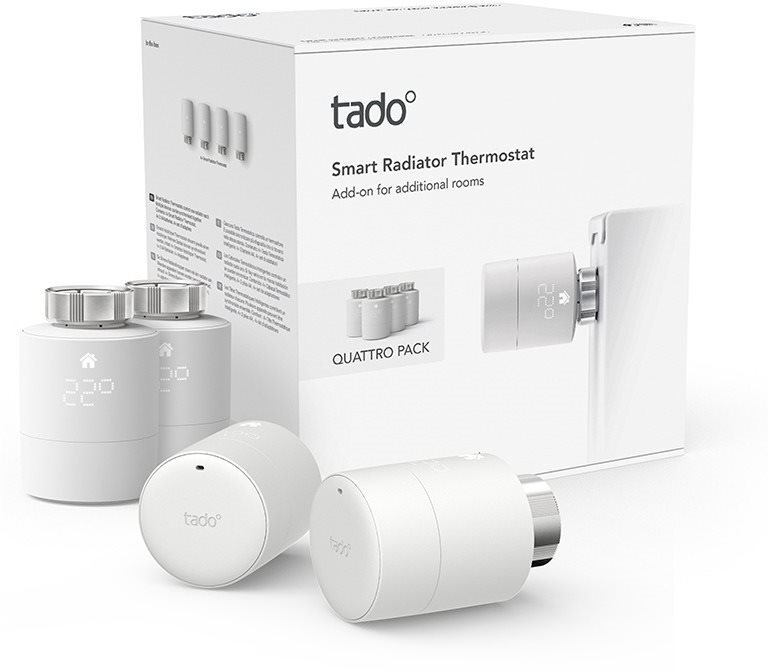 Tado Okos termosztátfej Quattro, kiegészítő készülék, készlet, 4 db