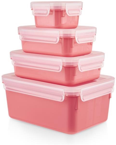 Tefal Ételtároló doboz szett 4 db Master Seal Color N1030910 rózsaszín