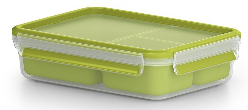 TEFAL MasterSeal TO GO szögletes ebédtartó doboz 1.2 l, 3 belső tárolóval