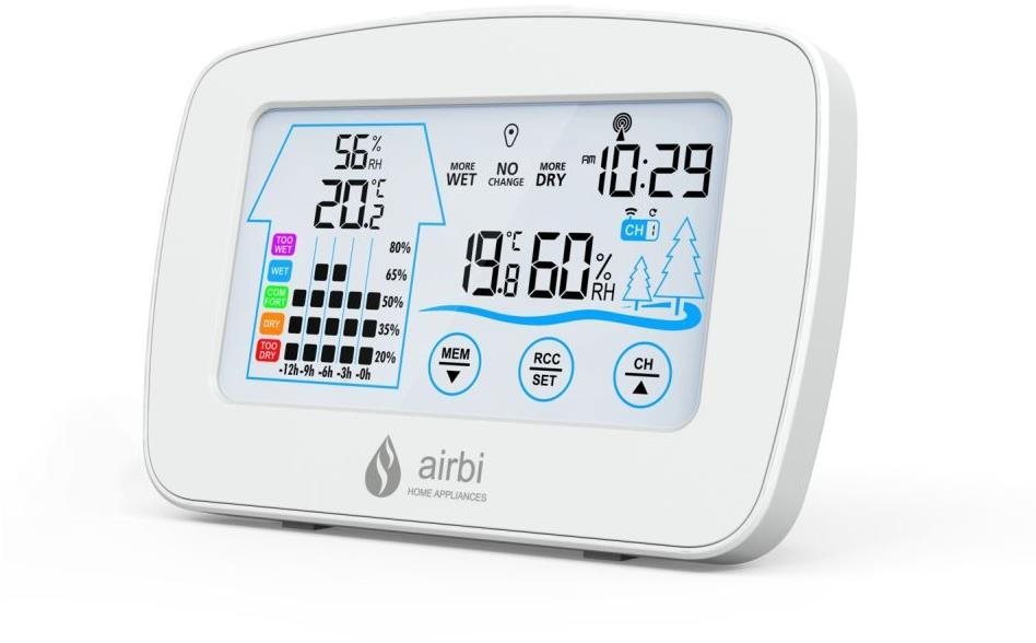 Airbi CONTROL - digitális hőmérő és higrométer vezeték mentes érzékelővel
