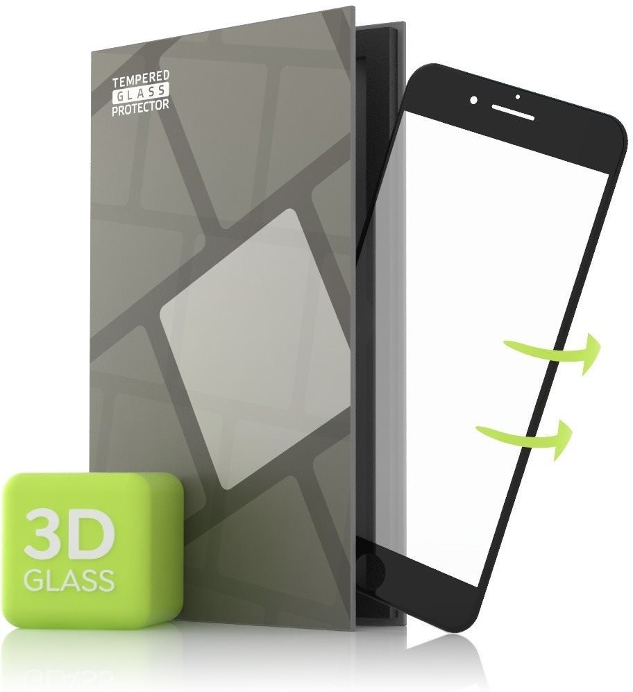 Tempered Glass Protector iPhone 7 / 8/ SE 2022 / SE 2020 3D üvegfólia - 3D Glass, fekete, Case Friendly