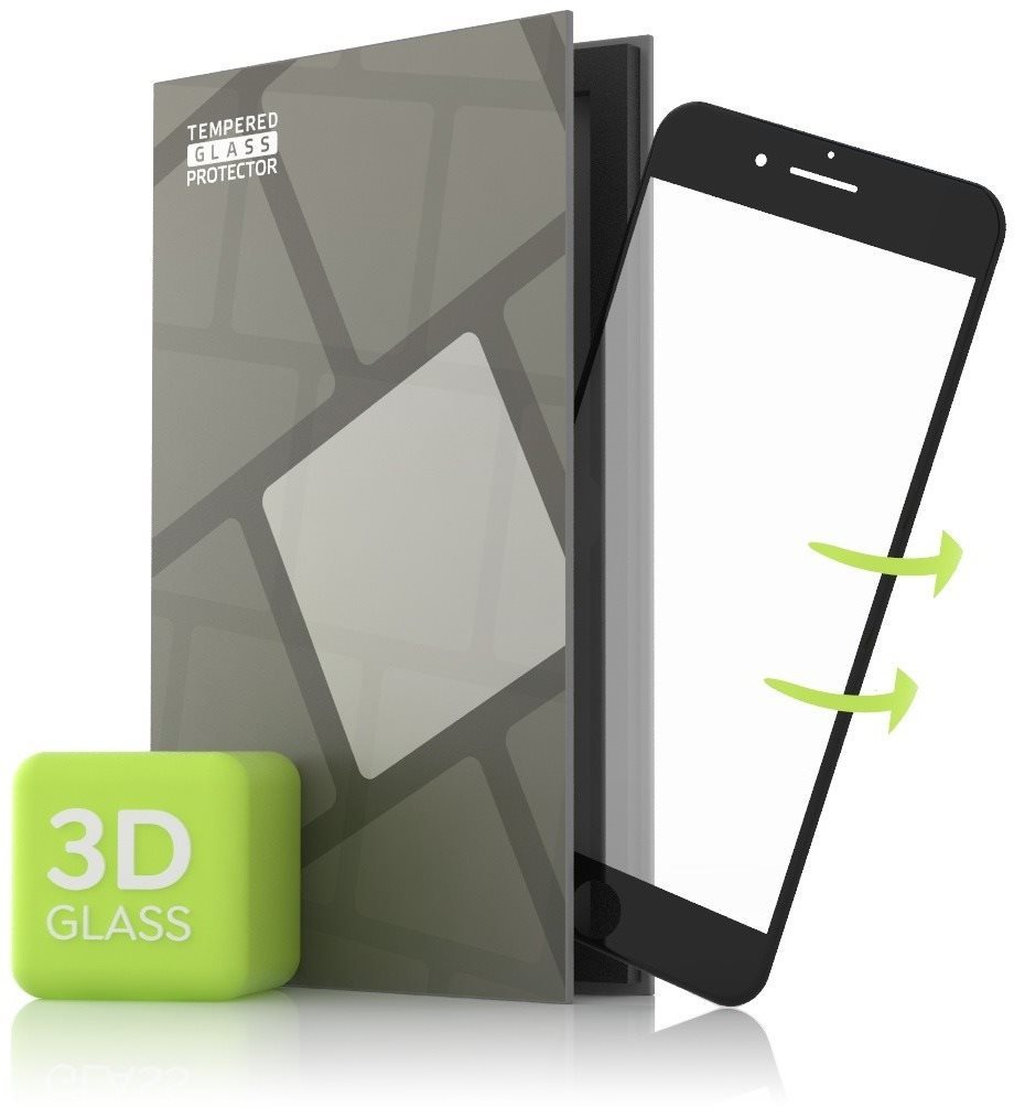 Tempered Glass Protector iPhone 7 plus/ iPhone 8 plus 3D üvegfólia - 3D Glass, fekete