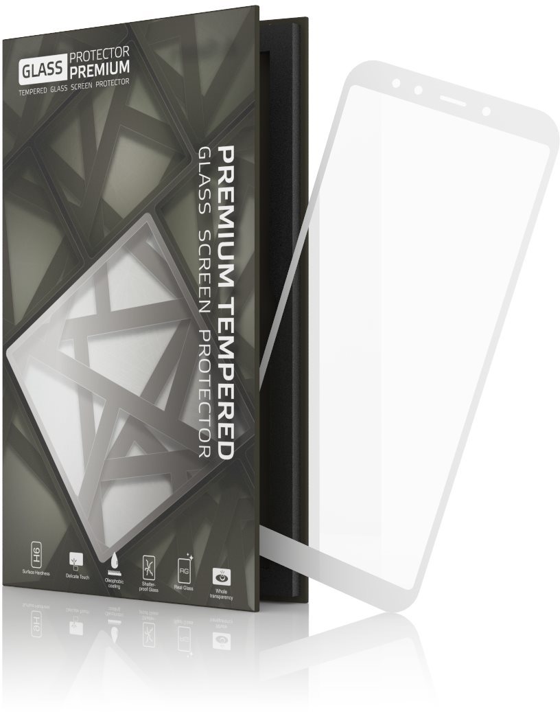 Tempered Glass Protector Xiaomi Mi A2 üvegfólia - fehér keret