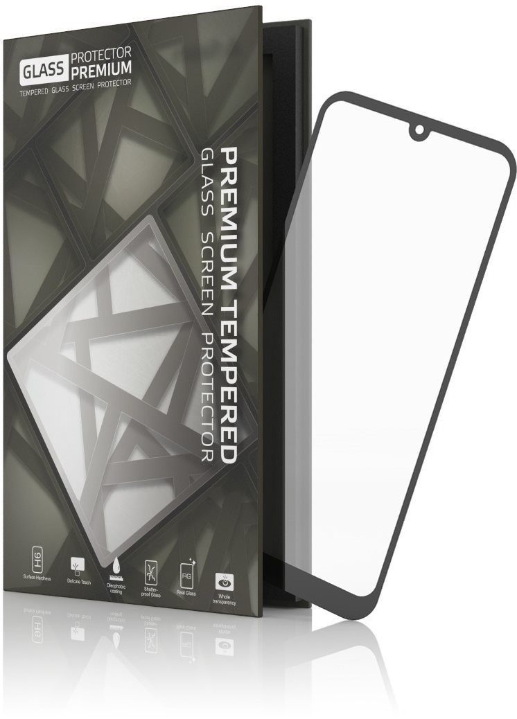 Tempered Glass Protector Honor 8A üvegfólia - fekete keret