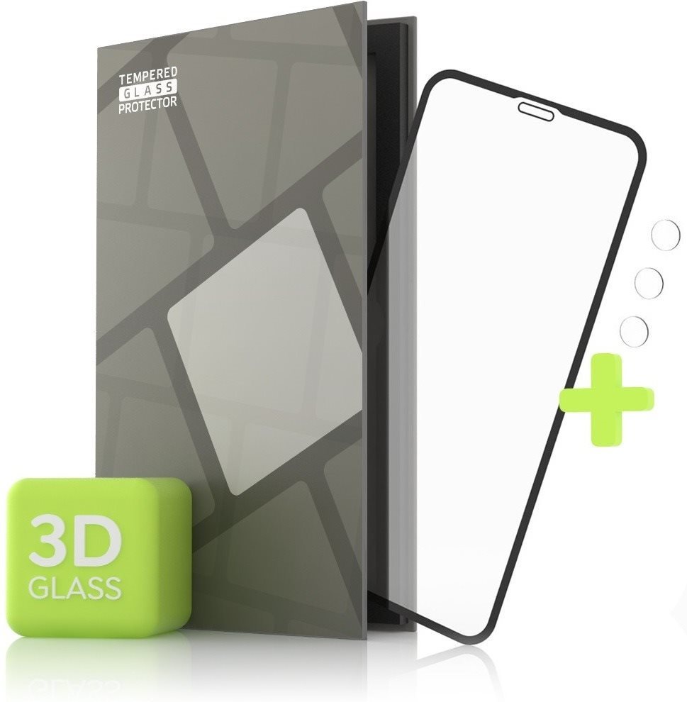 Tempered Glass Protector iPhone 11 Pro-hoz - 3D Case Friendly, fekete + kameravédő üveg