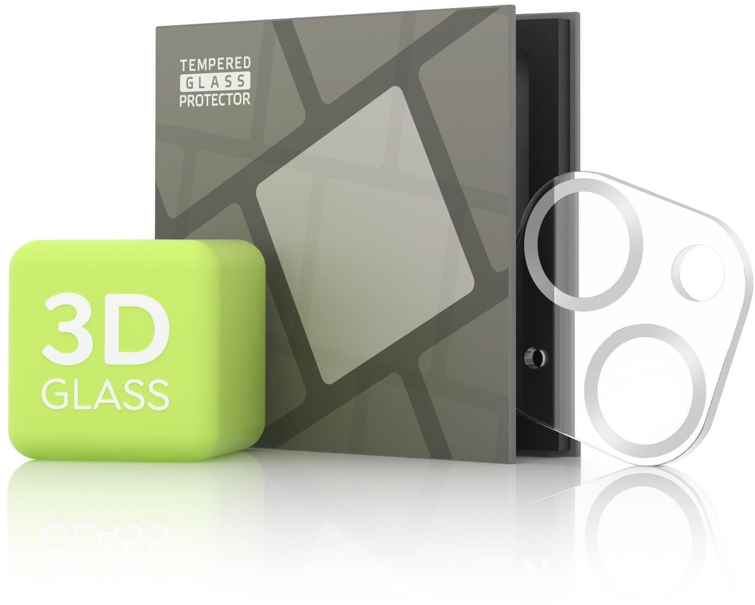 Tempered Glass Protector iPhone 13 mini / 13 kamerához - 3D Glass, ezüst (Case friendly)