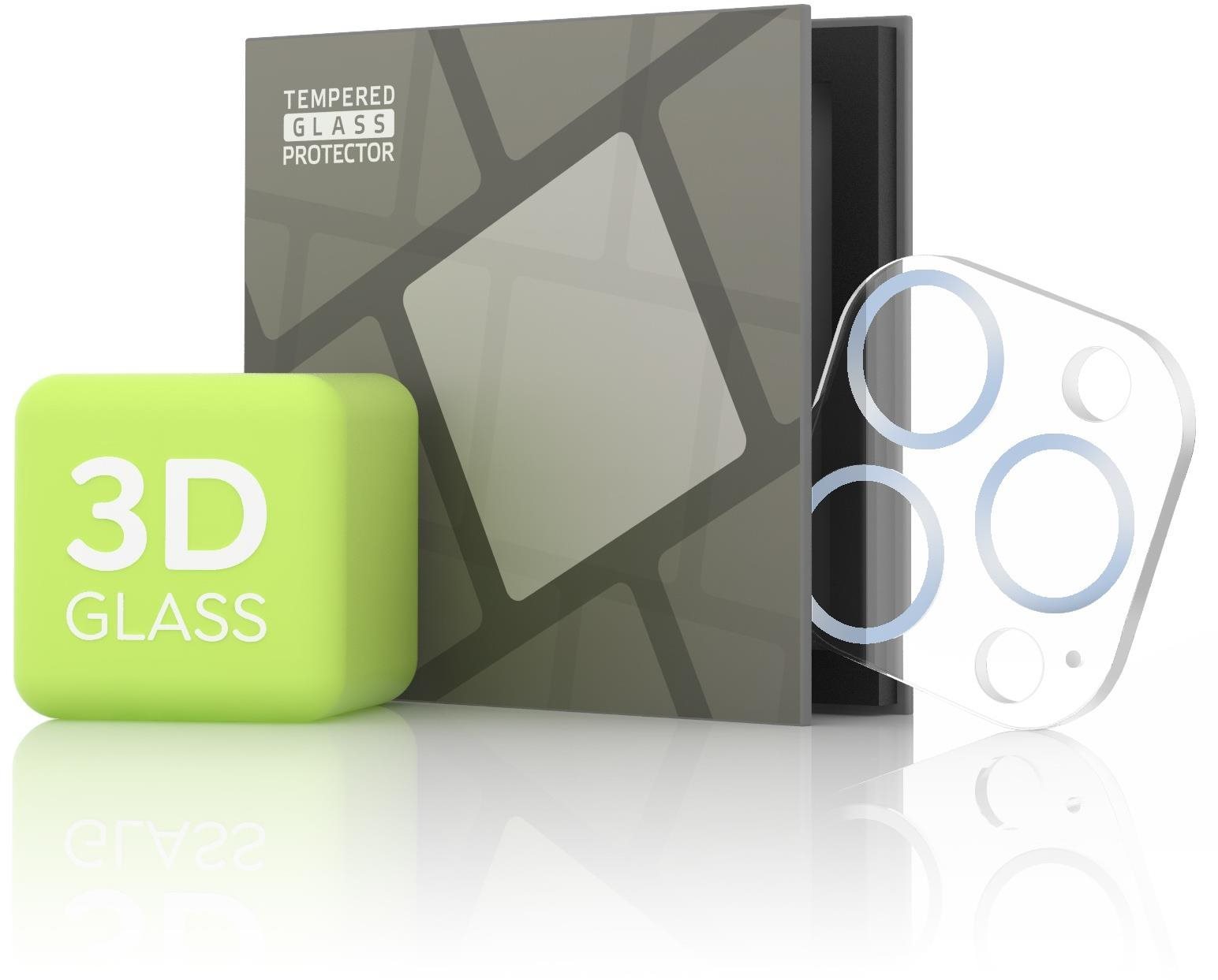 Tempered Glass Protector iPhone 13 Pro Max / 13 Pro kamerához - 3D Glass, kék (Case friendly)