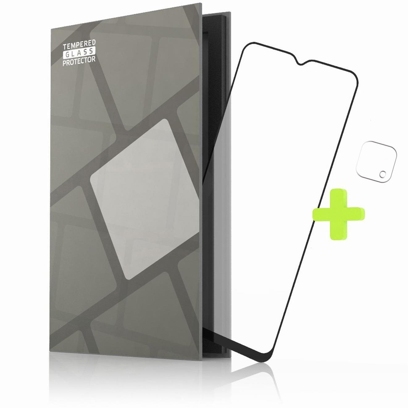 Tempered Glass Protector keretes a POCO C40 készülékhez, fekete + kameravédő