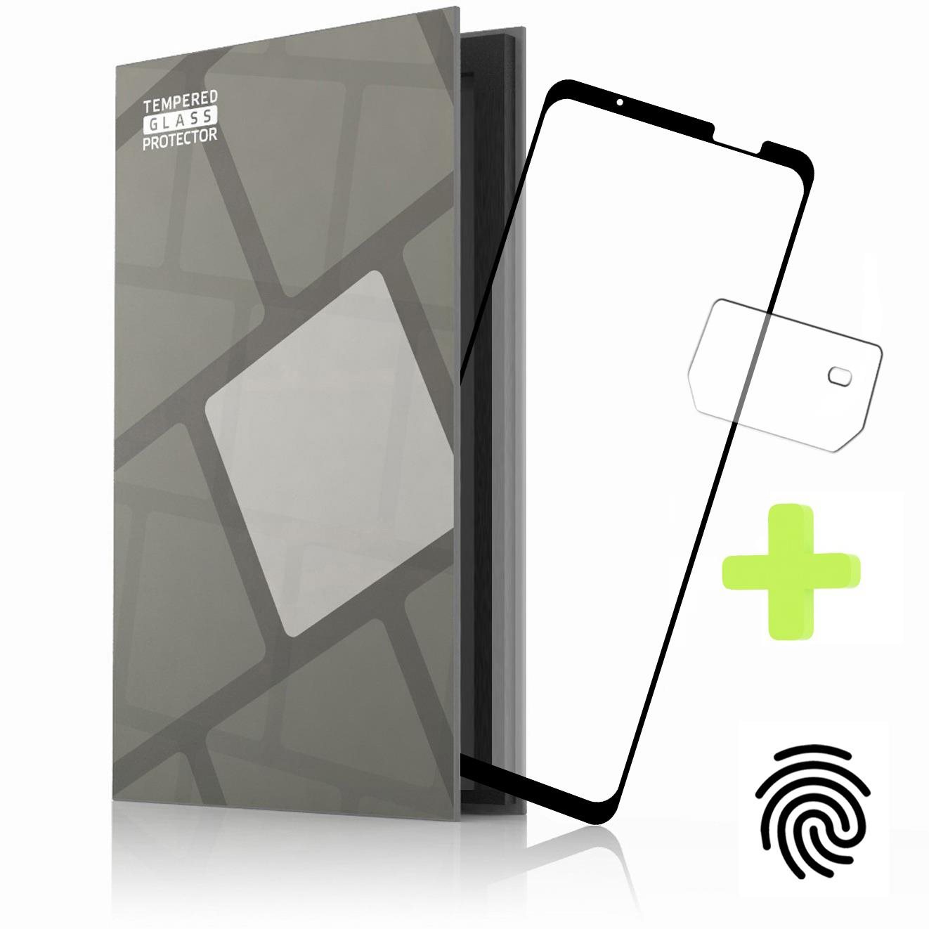 Tempered Glass Protector Asus Phone ROG 6 / 6 Pro üvegfólia - fekete keret + kamera védő fólia