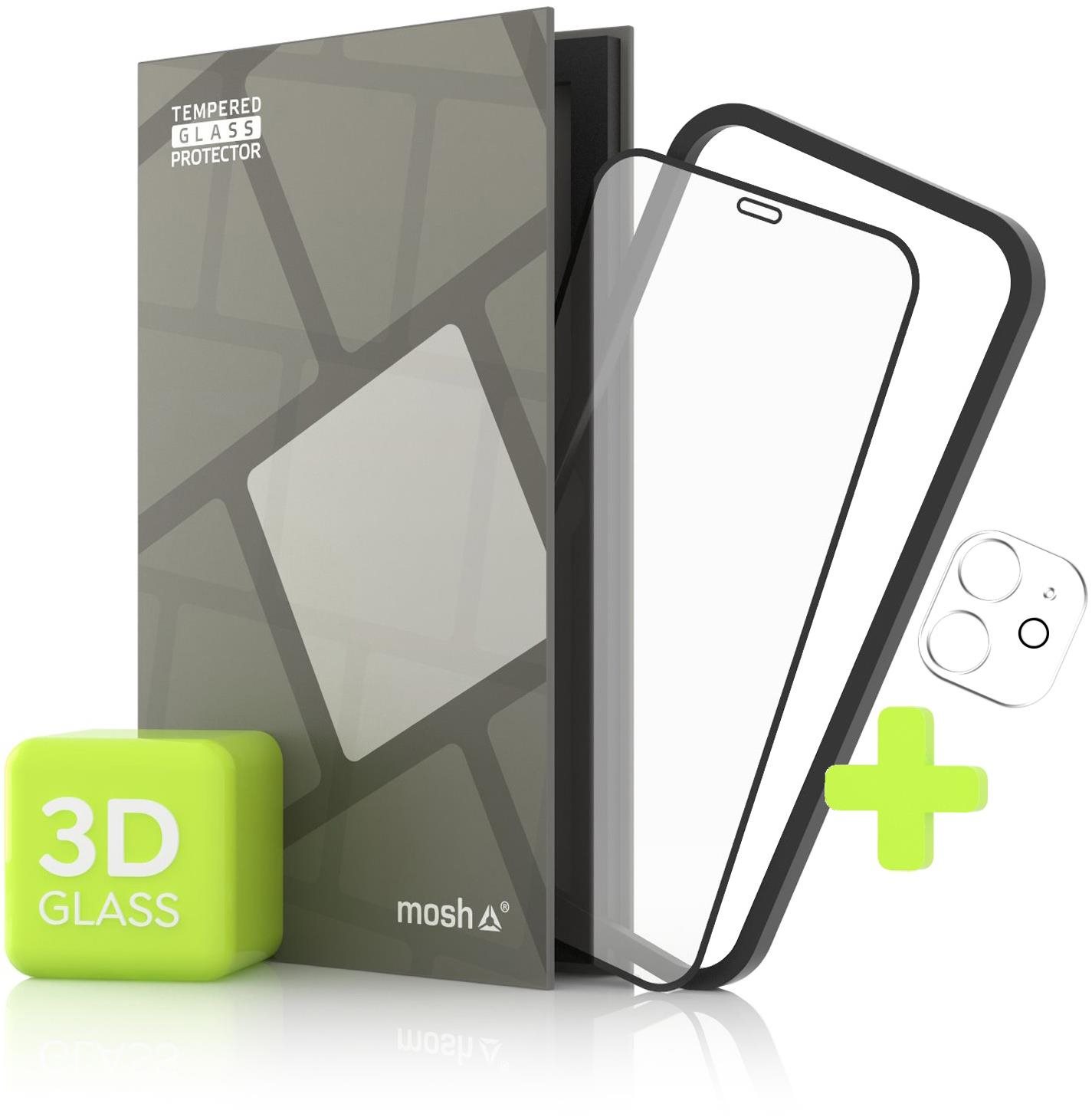 Tempered Glass Protector iPhone 12 mini 3D üvegfólia + kamera védő fólia + felhelyező keret - Case Friendly