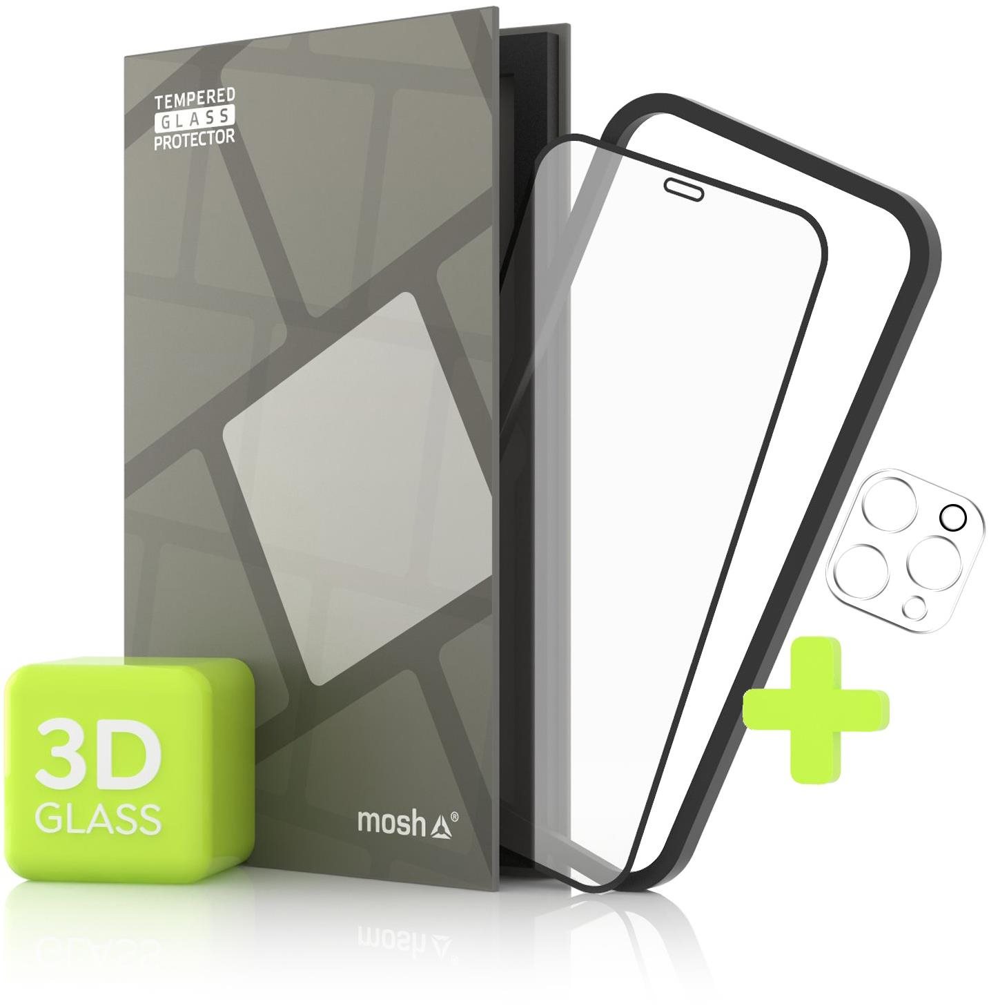 Tempered Glass Protector iPhone 12 Pro Max 3D üvegfólia + kamera védő fólia + felhelyező keret