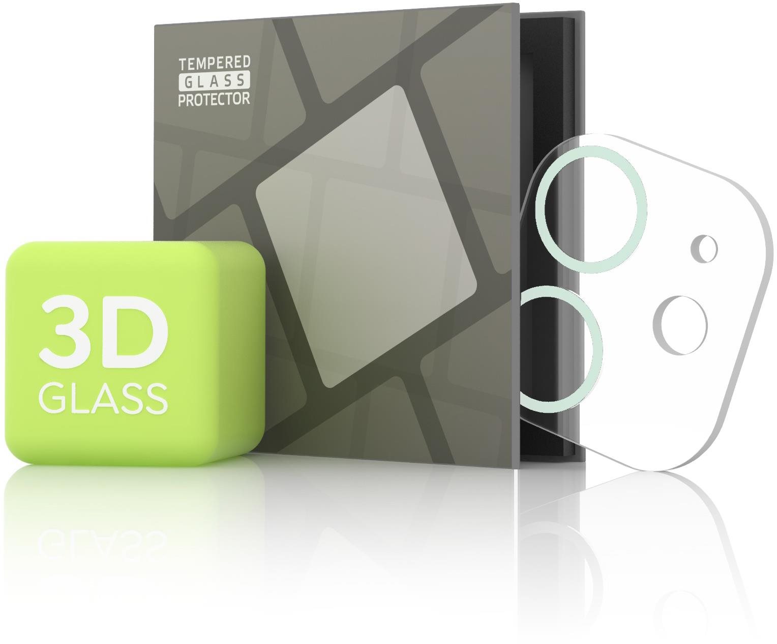 Tempered Glass Protector iPhone 11 / 12 mini kamerához, zöld színű
