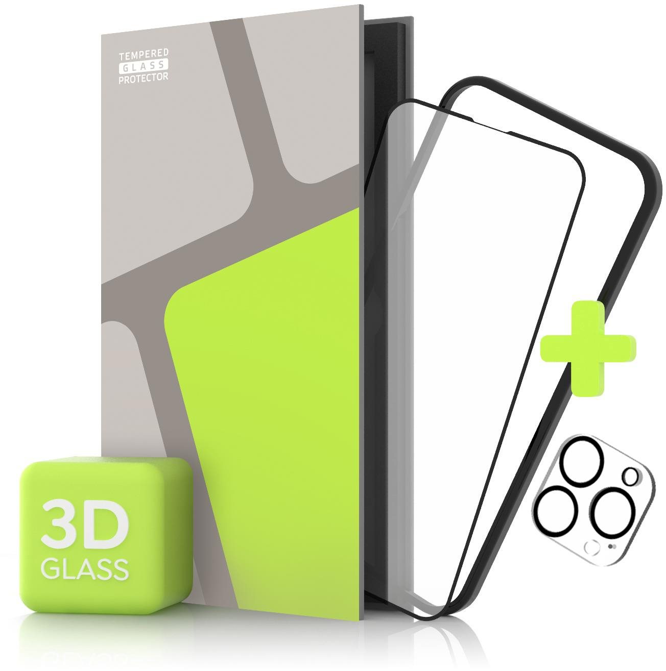 Tempered Glass Protector az iPhone 14 Próhoz, 3D Glass + kameravédő (Case Friendly)