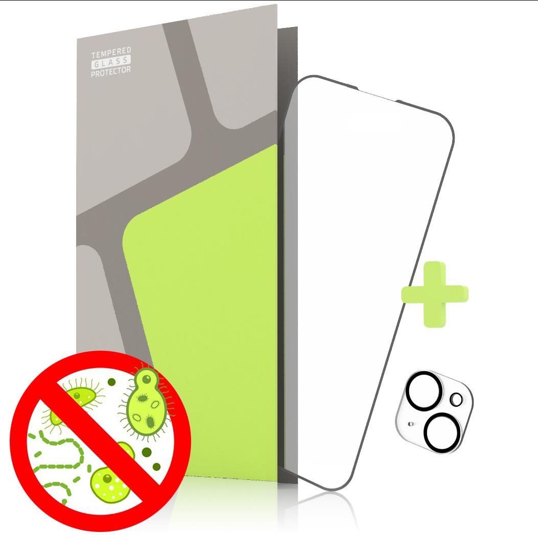 Tempered Glass Protector iPhone 14 üvegfólia + kamera védő fólia - antibakteriális, Case Friendly