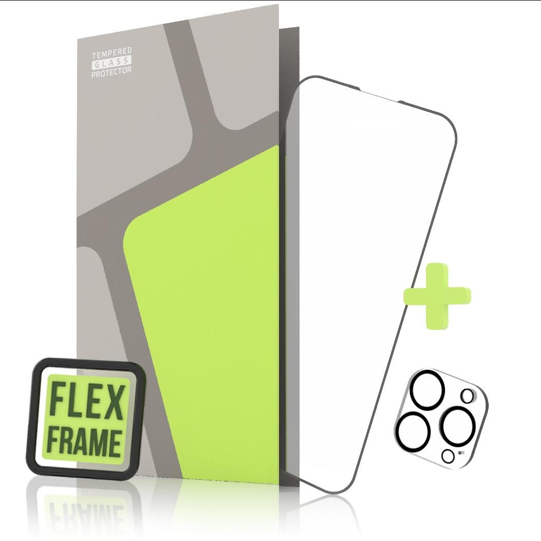Tempered Glass Protector az iPhone 14 Pro Maxhoz, 3D FlexFrame + üveg a kamerára