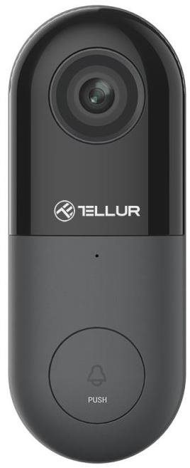 Tellur Video DoorBell WiFi, 1080P, PIR, Wired, fekete