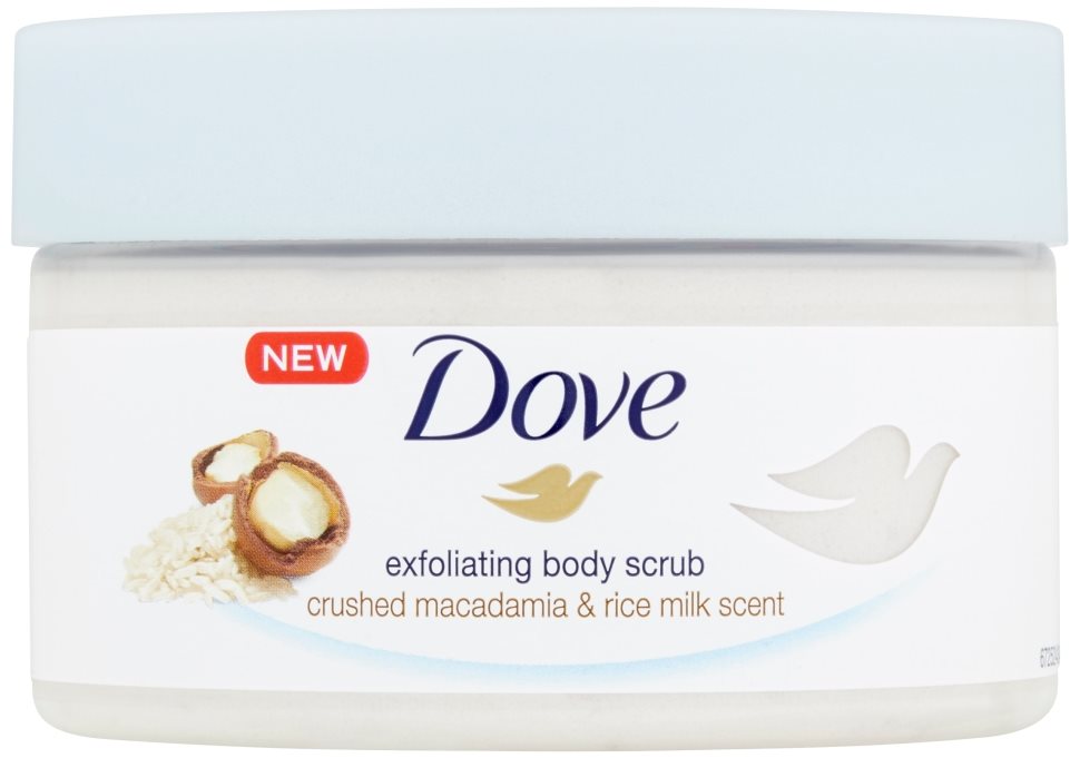 Dove Crushed Macadamia & Rice Milk body scrub 225ml