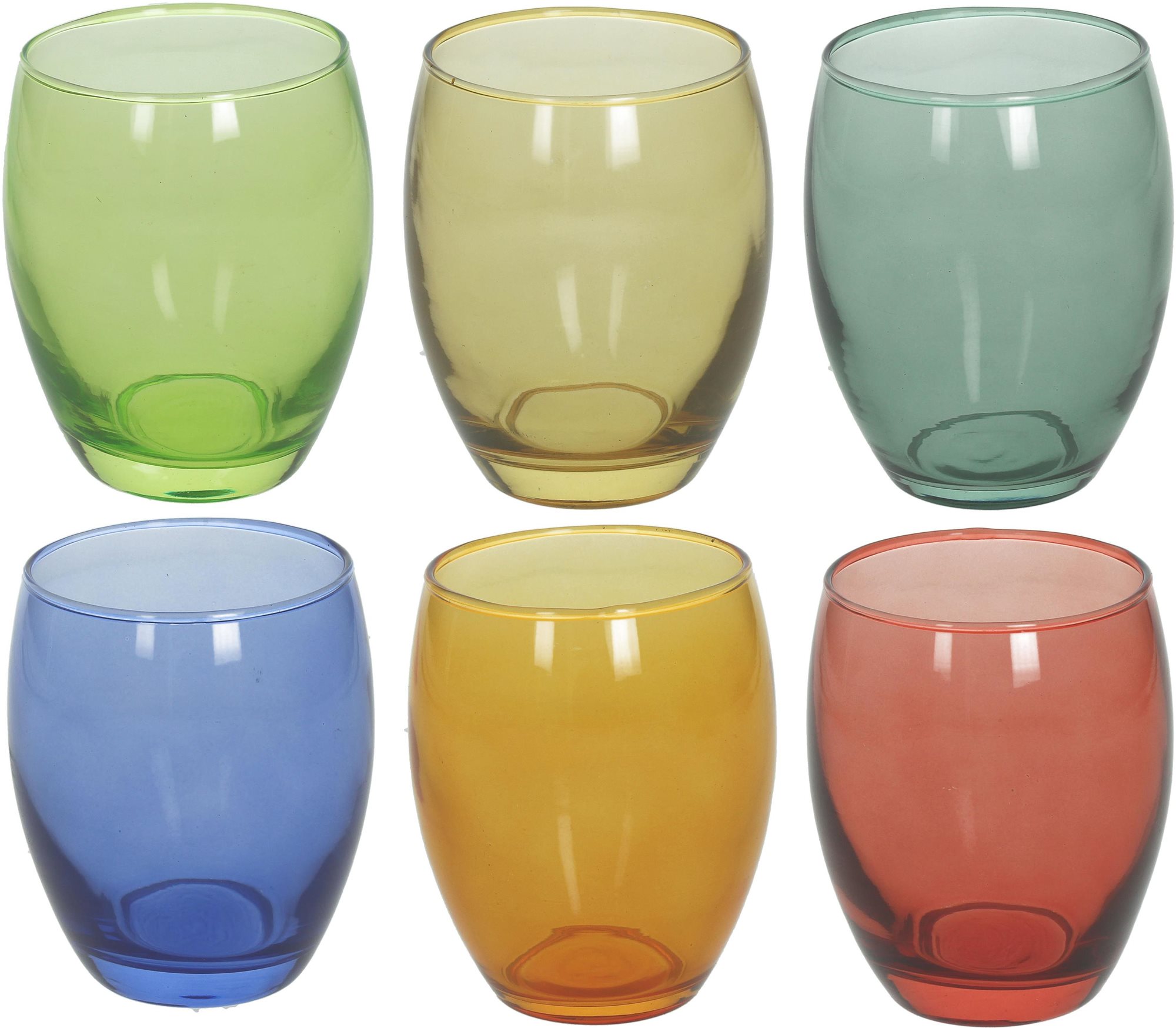 Készlet 6 üveg pohár Golf Summer, Tognana, üveg, sokszínű