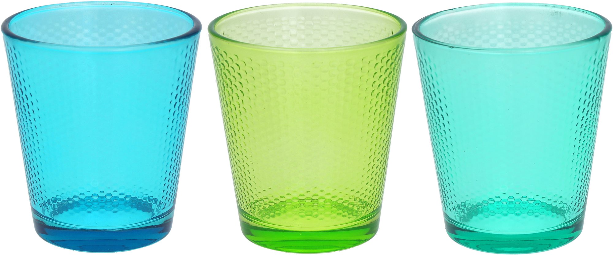 3 db Golf Summer üvegpohár készlet, Tognana, 340 ml, üveg, zöld / kék