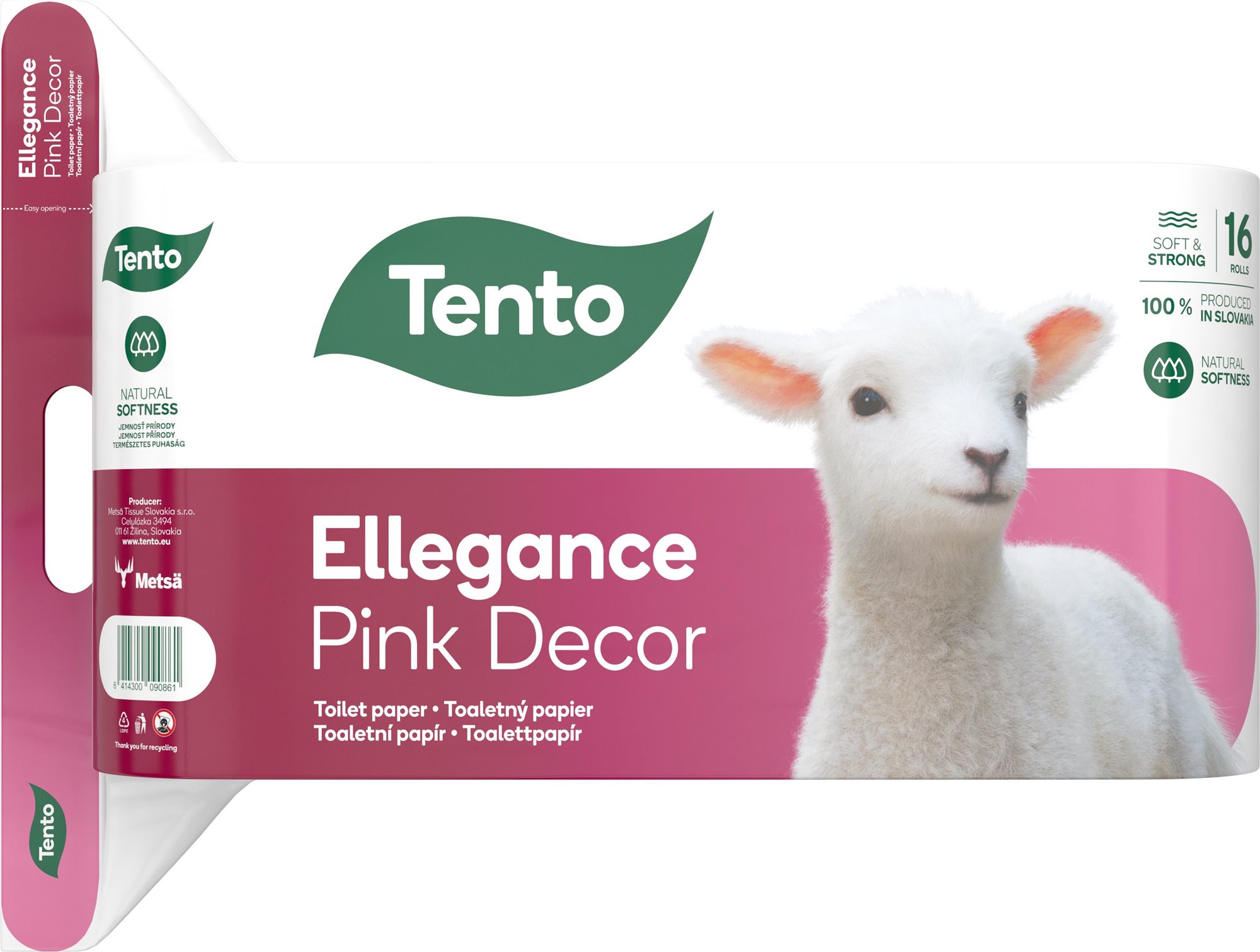 TENTO Ellegance Pink Decor (16 tekercs)