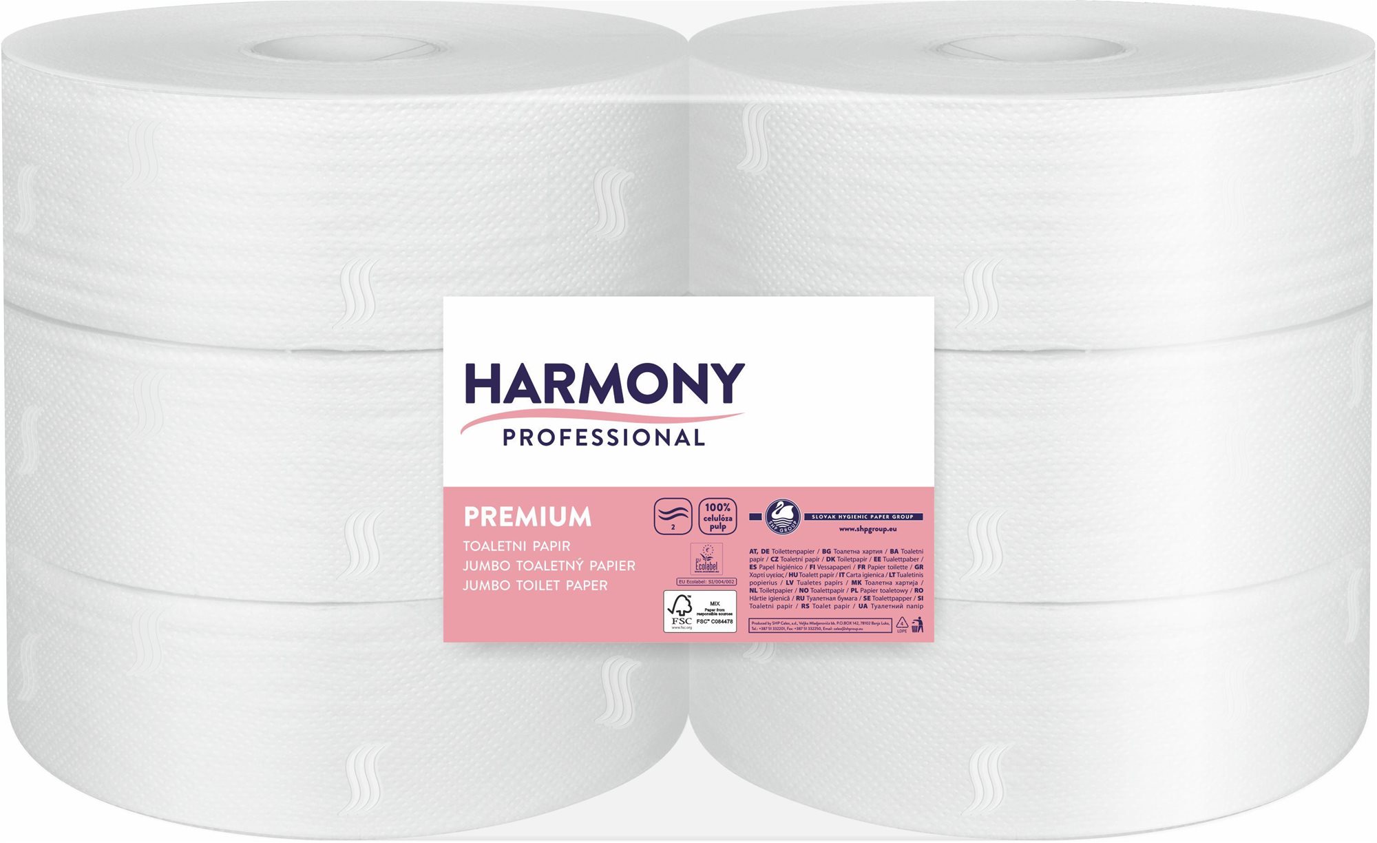 HARMONY Proffesional Premium Jumbo tekercs, 236 m, (6 db)
