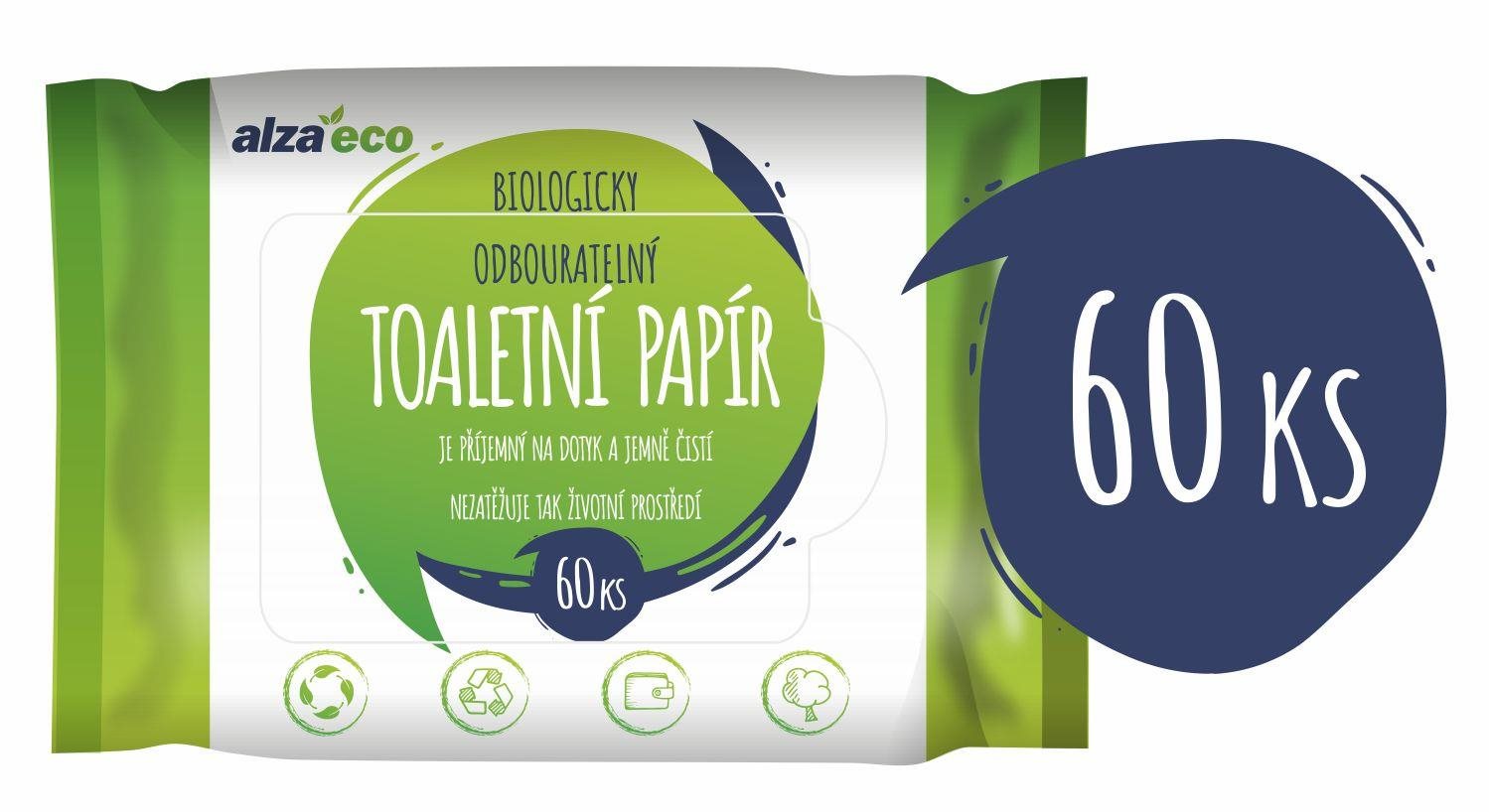 AlzaEco biológiailag lebomló WC-papír 60 darab