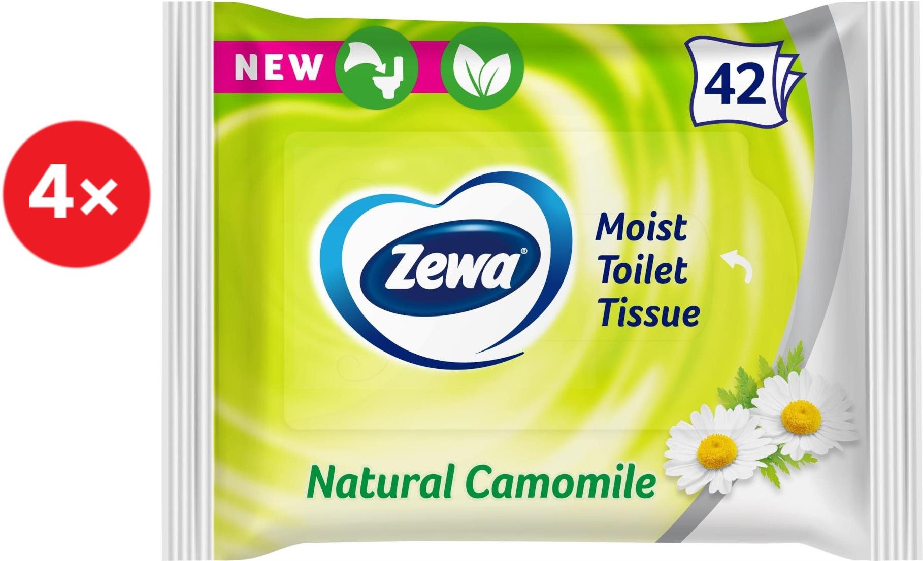 ZEWA Natural Camomile Nedves toalettpapír (4× 42 db)