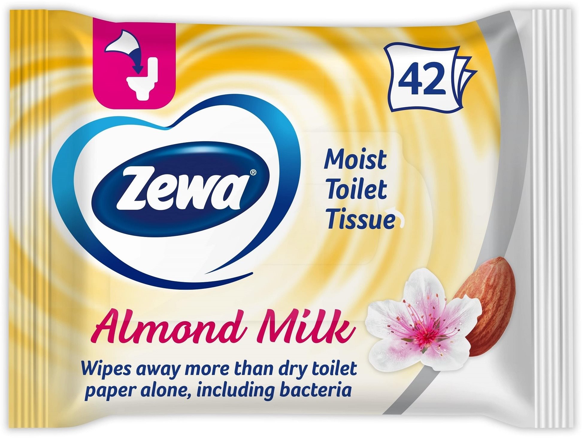 ZEWA Almond Milk Nedves toalettpapír (42 db)