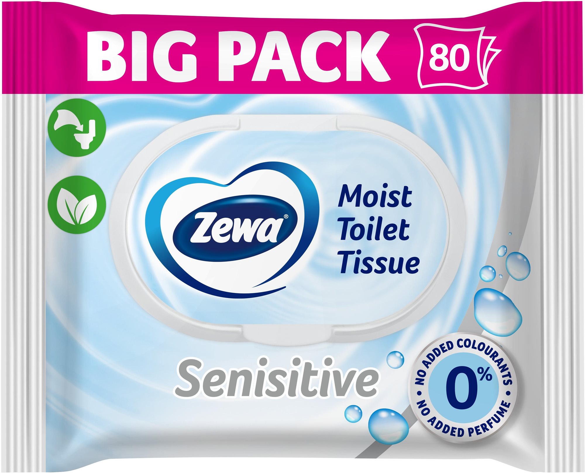 ZEWA Sensitive Nedves toalettpapír Big Pack (80 db)