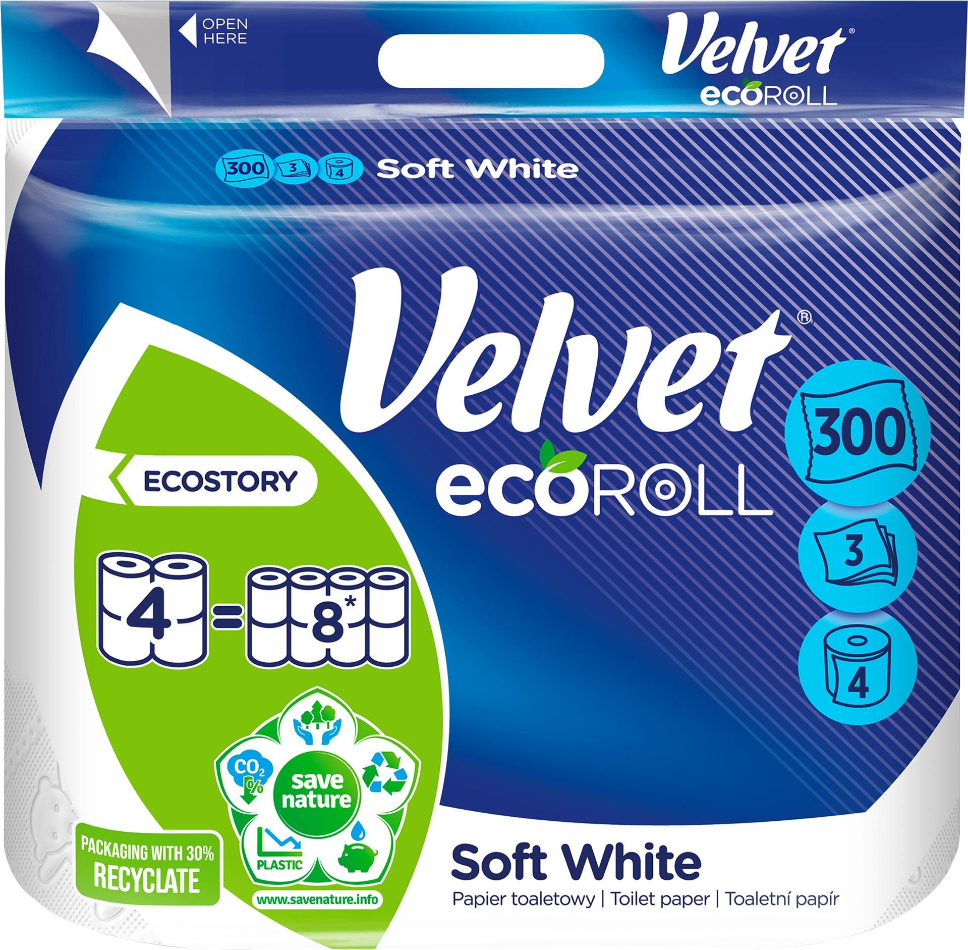 VELVET Eco Roll White (4 db)