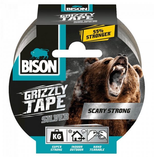 BISON GRIZZLY TAPE 10 m ezüst