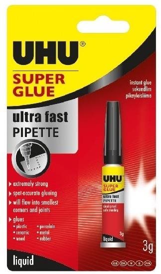 Ragasztó UHU Super Glue Pipette 3 g