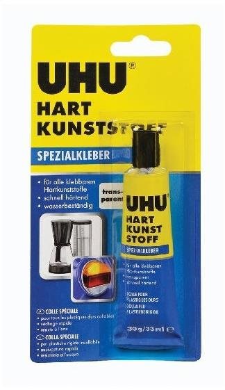 UHU Hart Kunststoff 33 ml/30 g - kemény műanyagokhoz